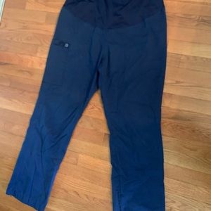 Maternity navy blue scrub pants Medium